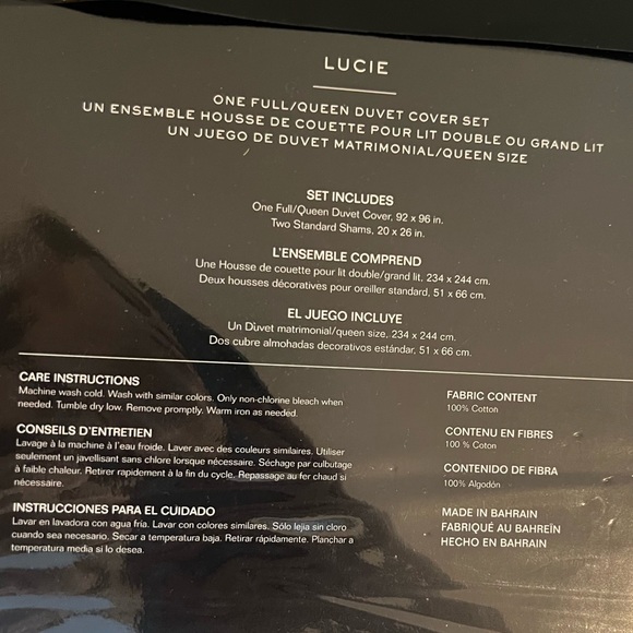 Bundle of Ralph Lauren Lucie bedding sheet set and duvet cover set 7 pieces set - Picture 9 of 12